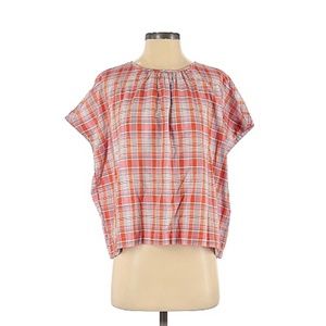 NWT Madewell Plaid Swing Top, Size XS